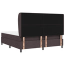 Box spring seng med hovedgærde Mørkebrun 180 x 200 cm Stof