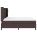 Box spring seng med hovedgærde Mørkebrun 180 x 200 cm Stof