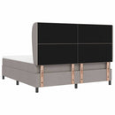 Box spring seng med hovedgærde Gråbrun 180 x 200 cm Stof