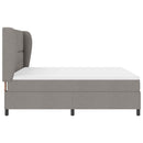Box spring seng med hovedgærde Gråbrun 180 x 200 cm Stof