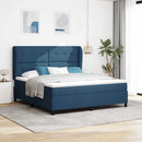 Box spring seng med hovedgærde Blå 180 x 200 cm Stof