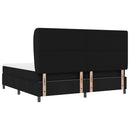 Box spring seng med hovedgærde Sort 200 x 200 cm Stof