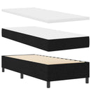 Box spring seng med hovedgærde Sort 80 x 200 cm Stof