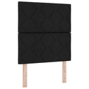 Box spring seng med hovedgærde Sort 80 x 200 cm Stof