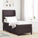 Box spring seng med hovedgærde Mørkebrun 80 x 200 cm Stof