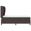 Box spring seng med hovedgærde Mørkebrun 80 x 200 cm Stof
