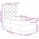 Box spring seng med hovedgærde Blå 80 x 200 cm Stof