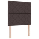 Box spring seng med hovedgærde Mørkebrun 90 x 190 cm Stof