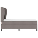 Box spring seng med hovedgærde Gråbrun 90 x 200 cm Stof