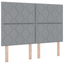 Box spring seng med hovedgærde Lysegrå 140 x 190 cm Stof