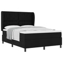 Box spring seng med hovedgærde Sort 140 x 190 cm Stof
