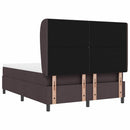 Box spring seng med hovedgærde Mørkebrun 140 x 190 cm Stof