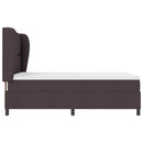 Box spring seng med hovedgærde Mørkebrun 140 x 190 cm Stof