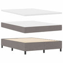 Box spring seng med hovedgærde Gråbrun 140 x 190 cm Stof