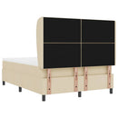 Box spring seng med hovedgærde Creme 140 x 200 cm Stof