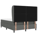 Box spring seng med hovedgærde Mørkegrå 160 x 200 cm Stof