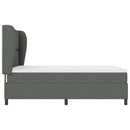 Box spring seng med hovedgærde Mørkegrå 160 x 200 cm Stof