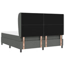 Box spring seng med hovedgærde Mørkegrå 180 x 200 cm Stof