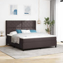 Box spring seng med hovedgærde Mørkebrun 180 x 200 cm Stof