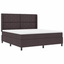 Box spring seng med hovedgærde Mørkebrun 180 x 200 cm Stof