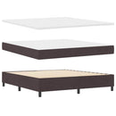 Box spring seng med hovedgærde Mørkebrun 180 x 200 cm Stof