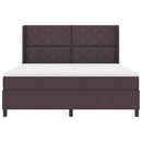 Box spring seng med hovedgærde Mørkebrun 180 x 200 cm Stof