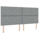 Box spring seng med hovedgærde Lysegrå 200 x 200 cm Stof