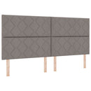 Box spring seng med hovedgærde Gråbrun 200 x 200 cm Stof