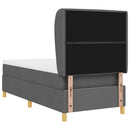 Box spring seng med madras Mørkegrå 200 x 80 cm Stof