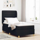 Box spring seng med madras med hovedgærde Sort 200 x 80 cm Stof