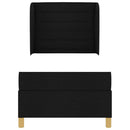 Box spring seng med madras med hovedgærde Sort 200 x 80 cm Stof