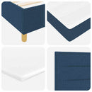 Box spring seng med madras med hovedgærde Blå 200 x 80 cm Stof