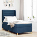 Box spring seng med madras med hovedgærde Blå 200 x 80 cm Stof
