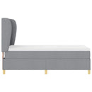 Box spring seng med madras Lysegrå 200 x 90 cm Stof