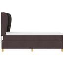 Box spring seng med madras Mørk Brun 200 x 90 cm Stof