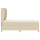 Box spring seng med madras Creme 200 x 90 cm Stof