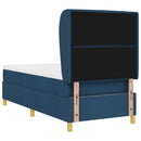 Box spring seng med madras med hovedgærde Blå 200 x 100 cm Stof