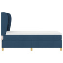 Box spring seng med madras med hovedgærde Blå 200 x 100 cm Stof