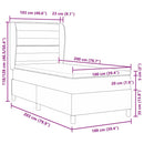 Box spring seng med madras med hovedgærde Blå 200 x 100 cm Stof
