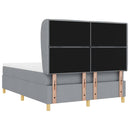 Box spring seng med madras Lysegrå 190 x 140 cm Stof