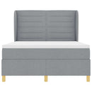 Box spring seng med madras Lysegrå 190 x 140 cm Stof