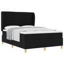 Box spring seng med madras Sort 190 x 140 cm Stof