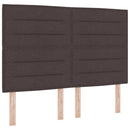 Box spring seng med madras Mørk Brun 190 x 140 cm Stof