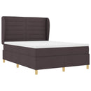 Box spring seng med madras Mørk Brun 190 x 140 cm Stof