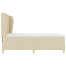 Box spring seng med madras Creme 190 x 140 cm Stof