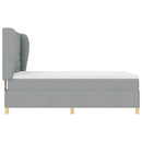 Box spring seng med hovedgærde Lysegrå 200 x 140 cm Stof