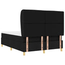 Box spring seng med madras Sort 200 x 140 cm Stof