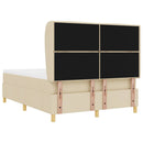 Box spring seng med madras Creme 200 x 140 cm Stof