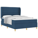Box spring seng med madras med hovedgærde Blå 200 x 140 cm Stof