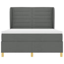Box spring seng med madras Mørkegrå 200 x 160 cm Stof